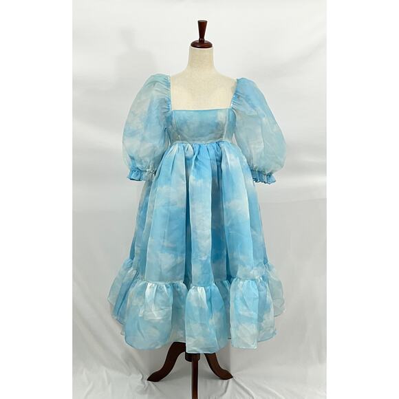 SELKIE Sz S Small Head in the Clouds French Puff Dress NWT - Picture 2 of 16